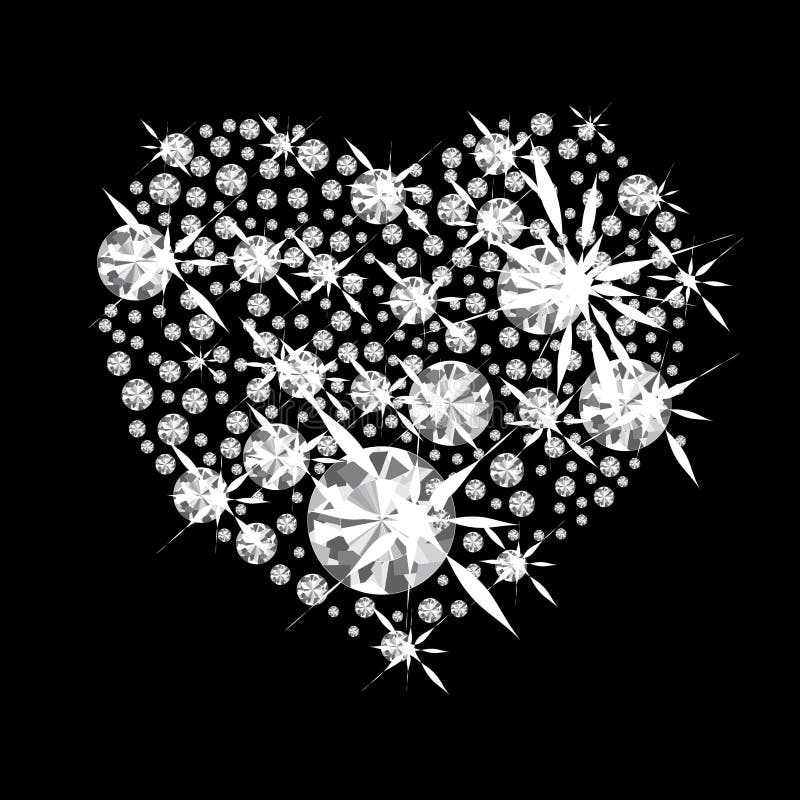 Cuore del diamante illustrazione di stock Cuore del diamante illustrazione di stock
