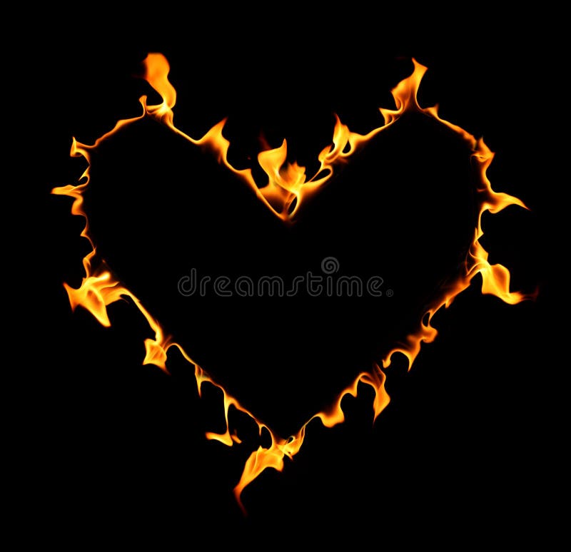 Cuore del fuoco fotografia stock libera da diritti