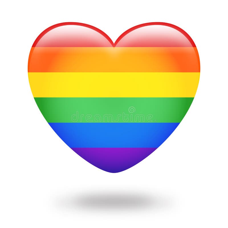 Isolated vector 3D glossy colorful rainbow heart on white background - LGBT symbol for lesbian, gay, bisexual, transgender love, marriage, partnership, sex, rights, pride march. Isolated vector 3D glossy colorful rainbow heart on white background - LGBT symbol for lesbian, gay, bisexual, transgender love, marriage, partnership, sex, rights, pride march...