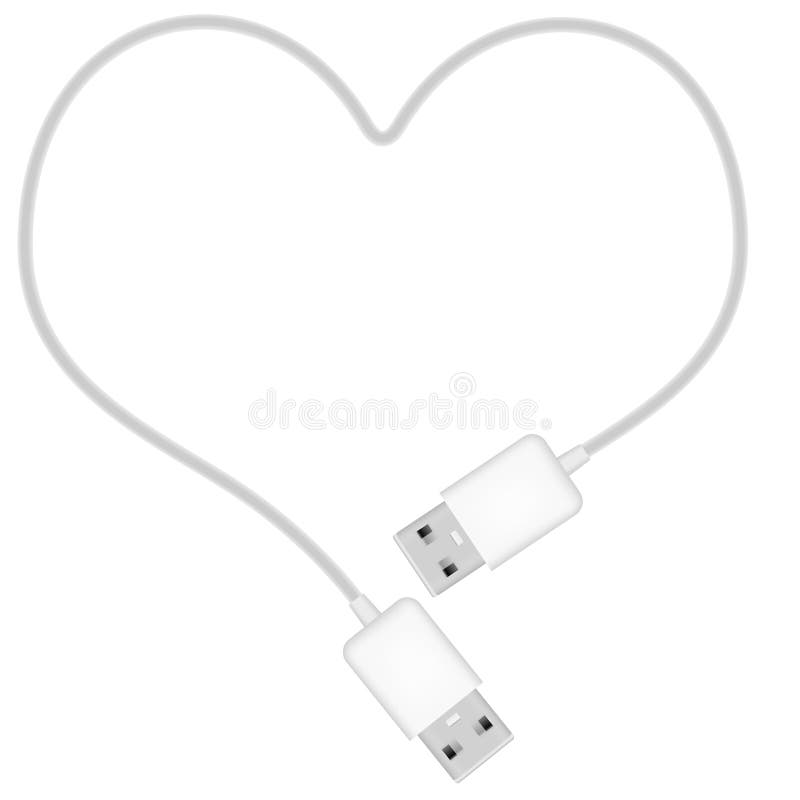 Cuore del USB royalty illustrazione gratis Cuore del USB royalty illustrazione gratis
