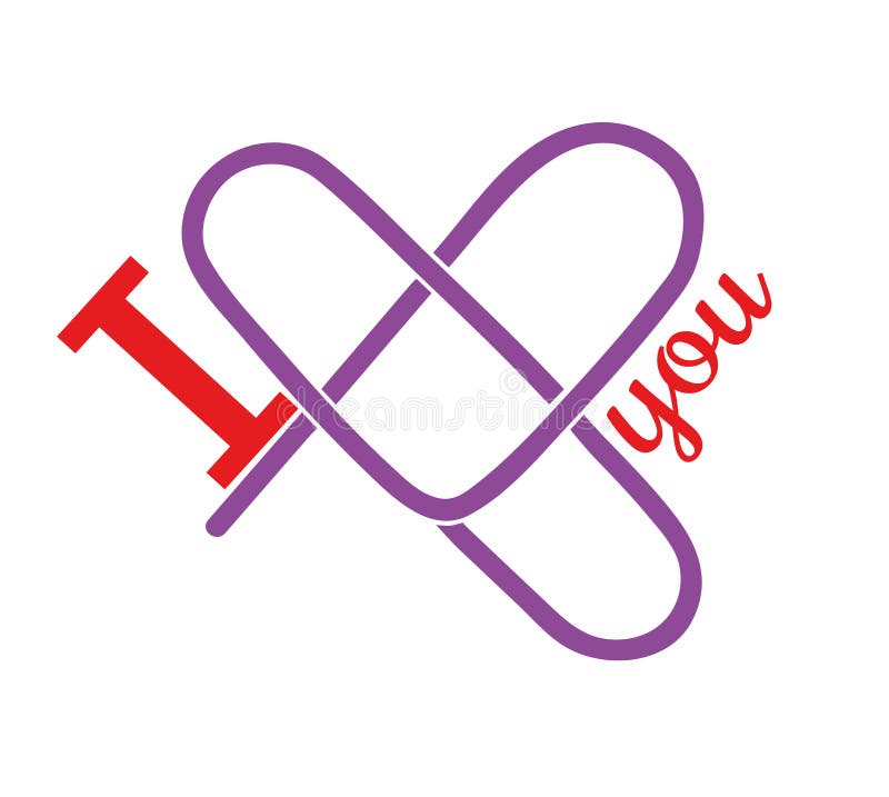 Cuore delle graffette Iscrizione: Ti amo Illustrazione di vettore royalty illustrazione gratis Cuore delle graffette Iscrizione: Ti amo Illustrazione di vettore royalty illustrazione gratis