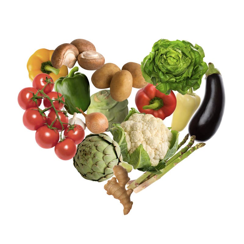 Cuore di verdura fotografia stock