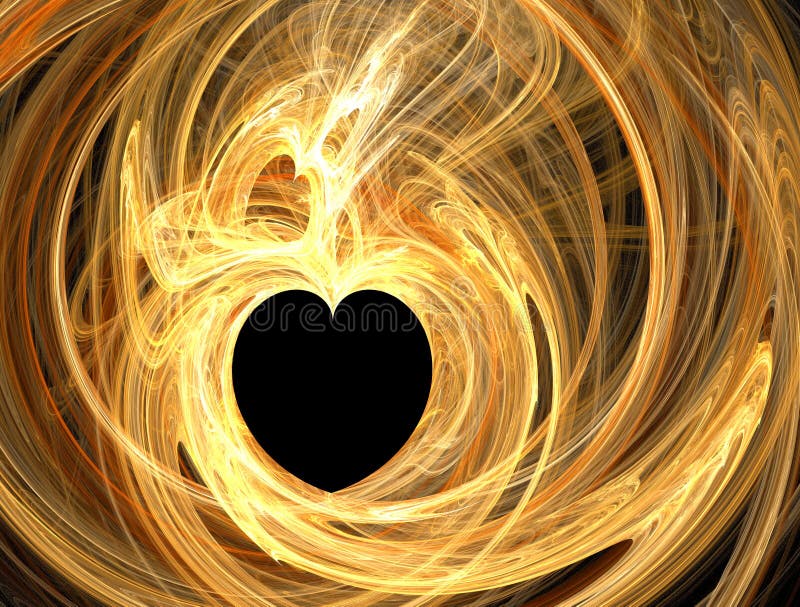 Cuore dorato illustrazione di stock Cuore dorato illustrazione di stock