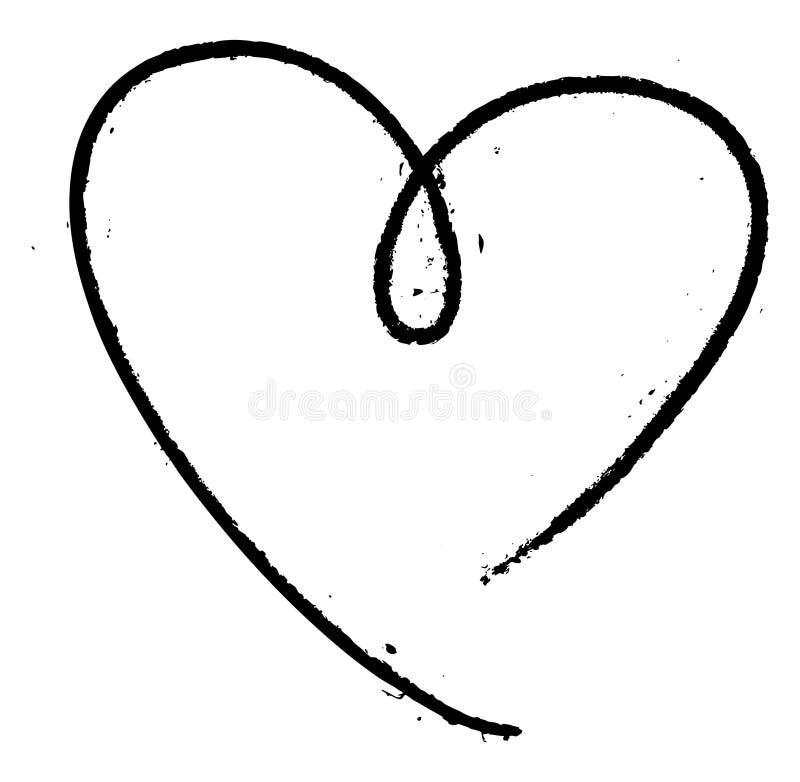 Cuore nero con loop-detail royalty illustrazione gratis