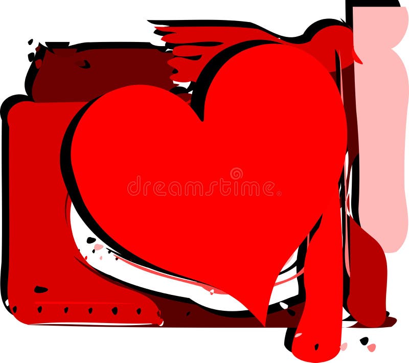 Cuore su fondo astratto con i punti illustrazione di stock Cuore su fondo astratto con i punti illustrazione di stock