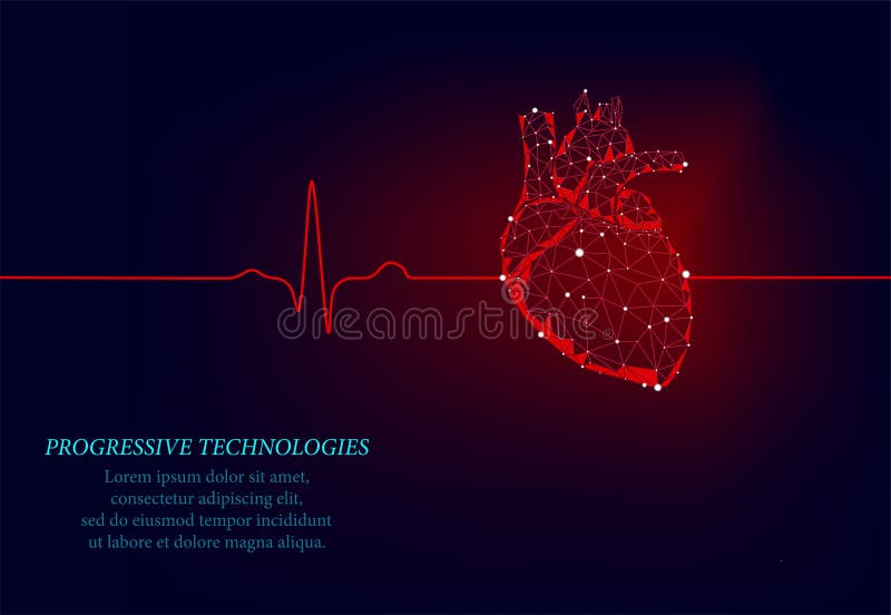 Healthy human heart. 3d medicine model low poly.Progressive techologies. The triangle is connected by illumination points. Human lungs have veins and various nerves. Heart cancer treatment. Healthy human heart. 3d medicine model low poly.Progressive techologies. The triangle is connected by illumination points. Human lungs have veins and various nerves. Heart cancer treatment