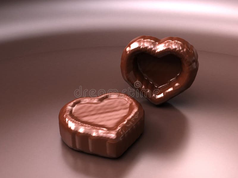 Cuori del cioccolato illustrazione vettoriale Cuori del cioccolato illustrazione vettoriale