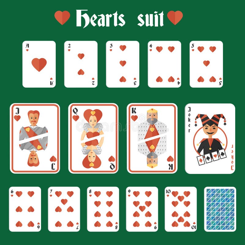 Cuori delle carte da gioco messi royalty illustrazione gratis Cuori delle carte da gioco messi royalty illustrazione gratis