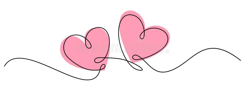 Cuori rosa intrecciato royalty illustrazione gratis