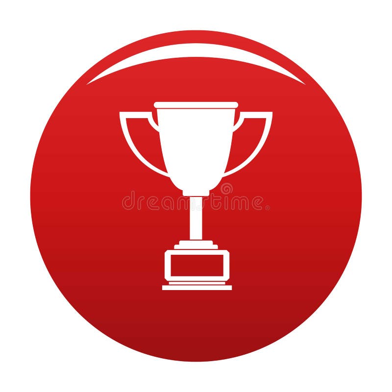 Cup award icon vector red stock vector. Illustration of poster 153530907