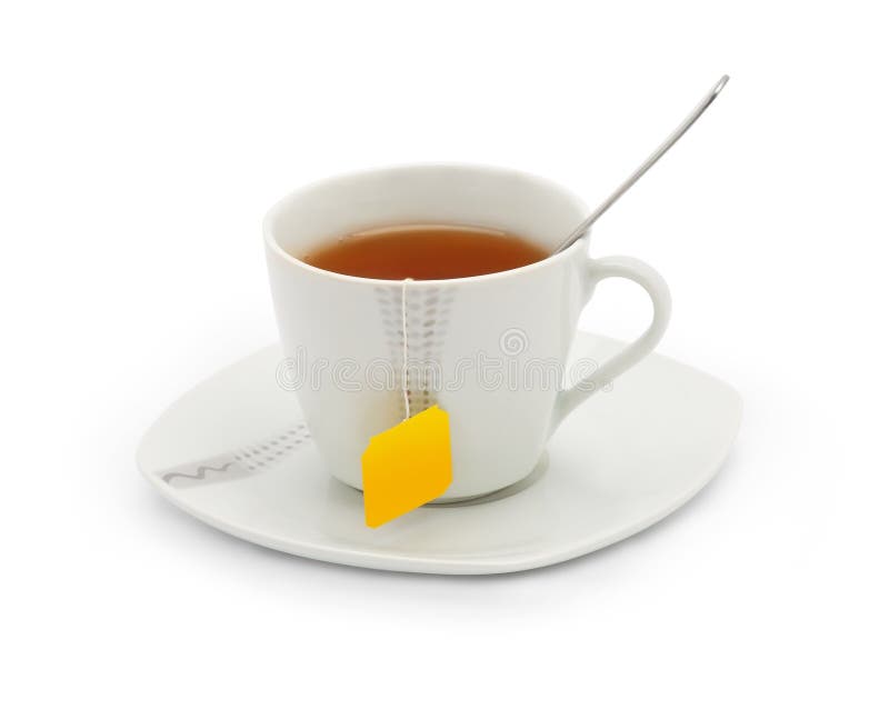 Cup of Black Tea. on White Background Stock Photo - Image of china
