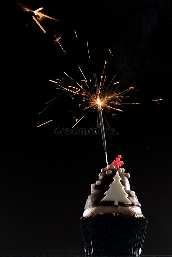 Cup Cake Firework Birthday Candles Stock Photos Free & RoyaltyFree