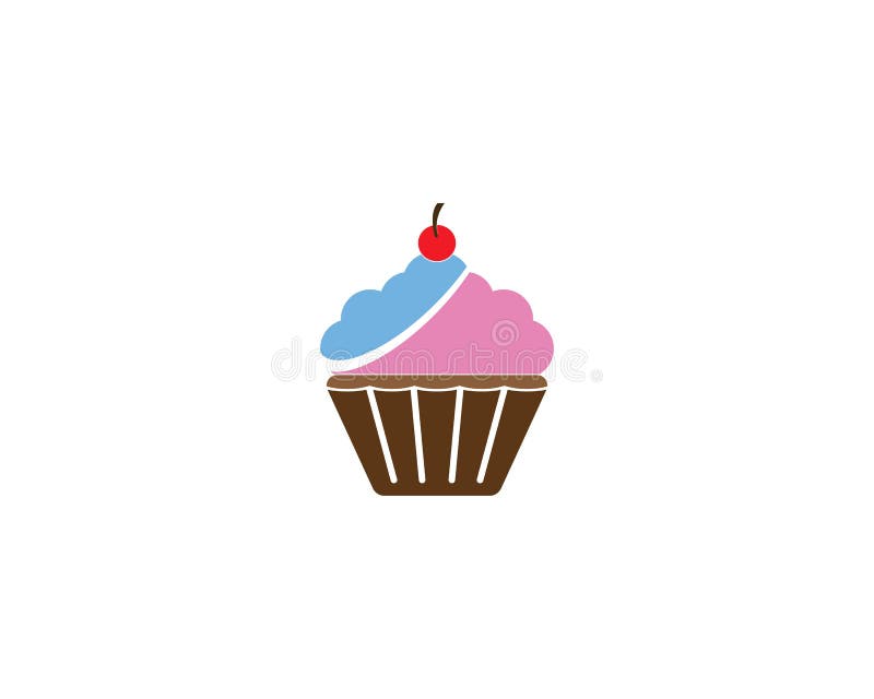 Cup Cake Logo Vector Template Stock Vector - Illustration of decoration ...