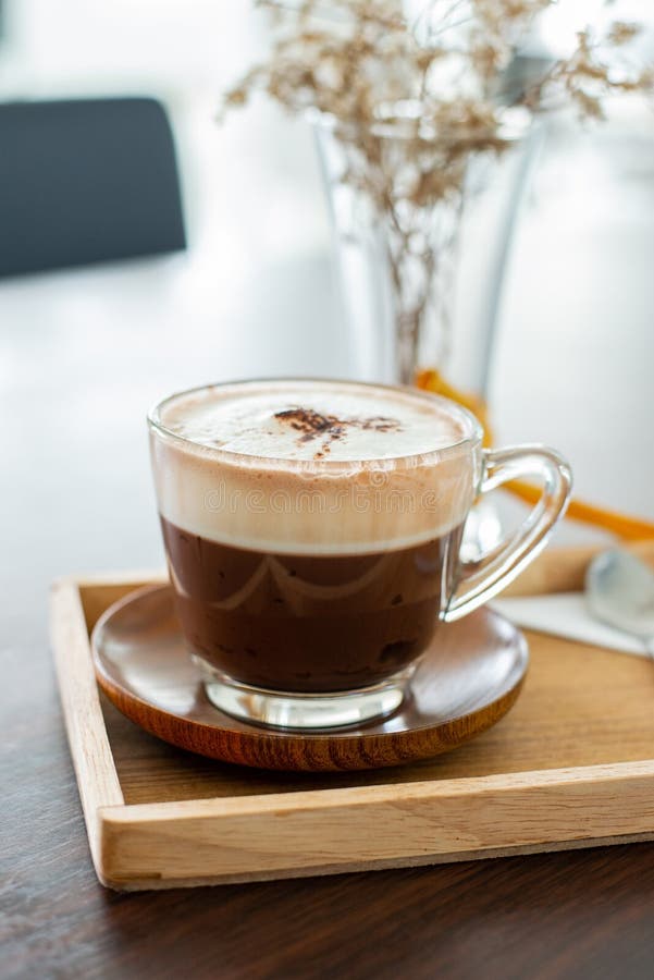 Cup of chocolate milk stock image. Image of eating, dessert 21635361