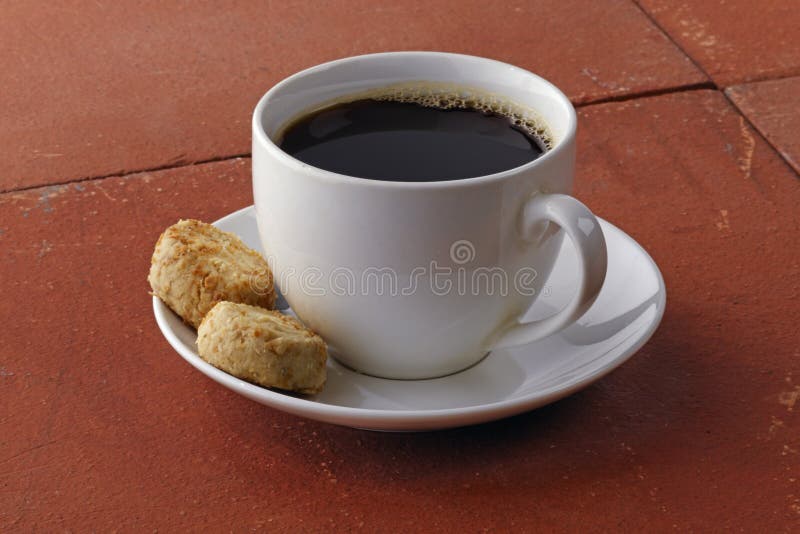 Taza de café galletas.