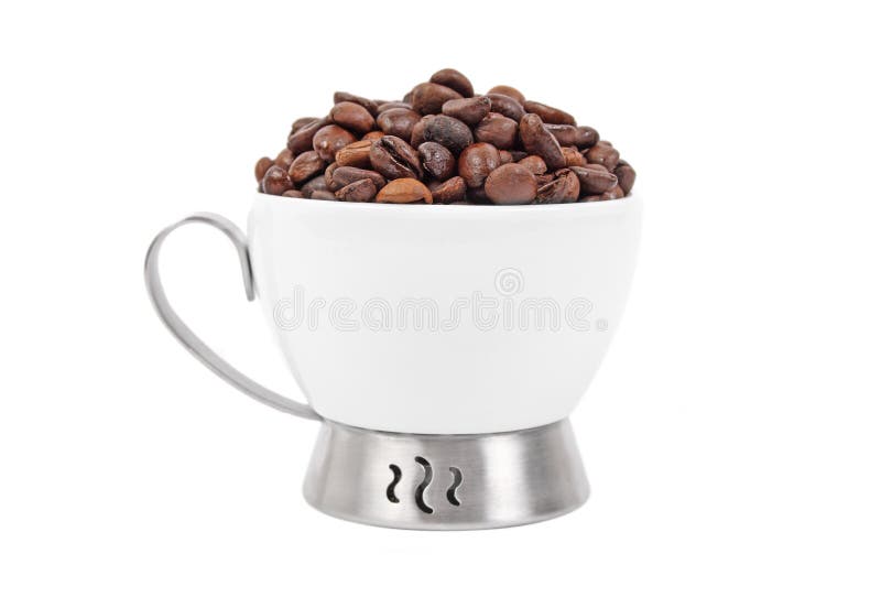 Cup of coffee beans