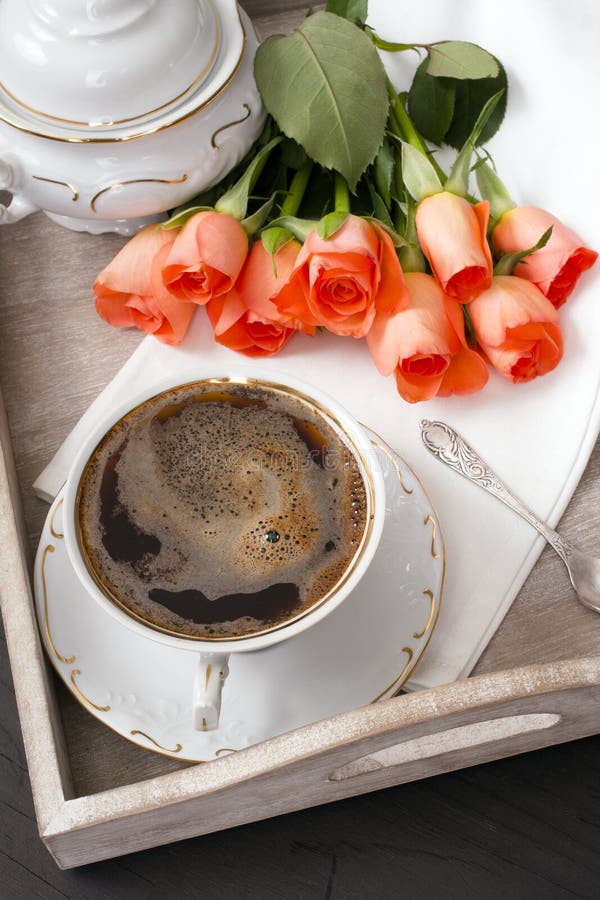 Cup Coffee Red Roses Stock Photos Download 1,718 Royalty Free Photos