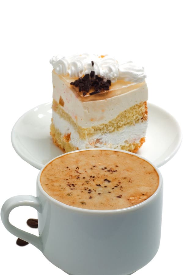 Coffee and cake stock image. Image of snack, chocolate 5122989