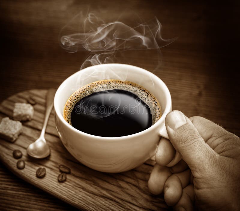 Cup of Coffee and Cane Sugar Cubes. Stock Image Image of gourmet, coffee 74224861