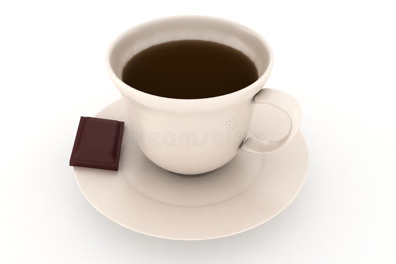 Cup of coffee with chocolate