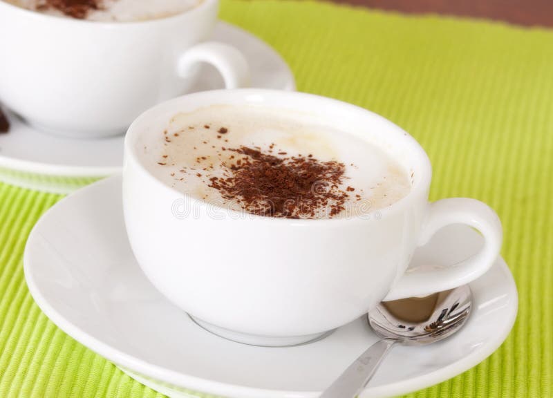 A Cup of Coffee with Chocolate Sprinkles Stock Photo Image of caffe