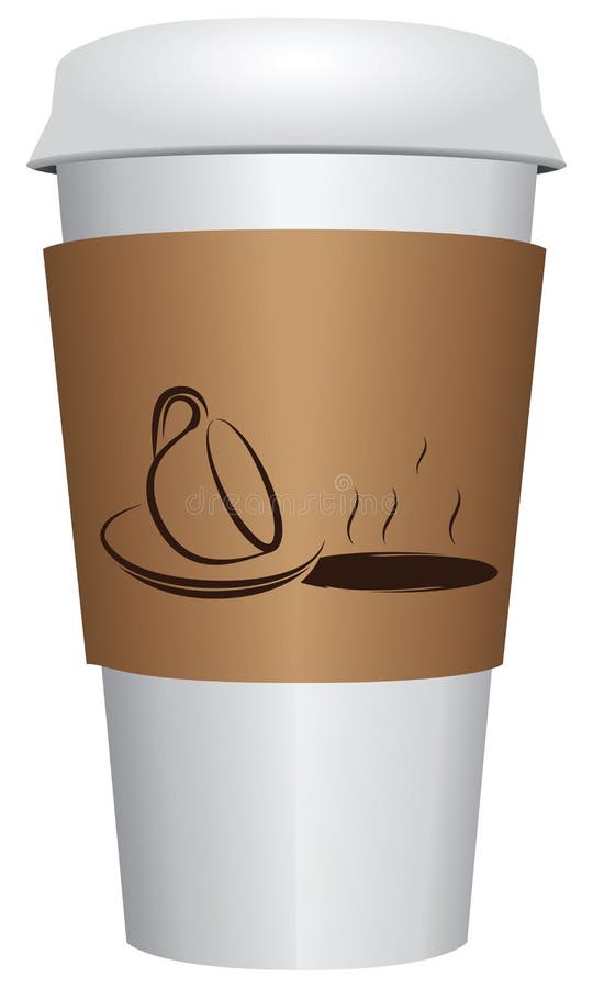 Cup Coffee with Closing Lid Stock Vector Illustration of opened