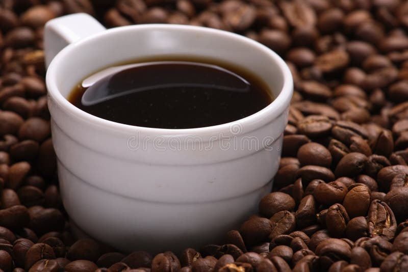 Cup Coffee Costing Coffee Grain Free Stock Photos & Pictures, Cup
