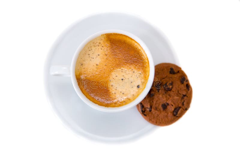 Cup of coffee and cookie stock image. Image of decoration 51381217