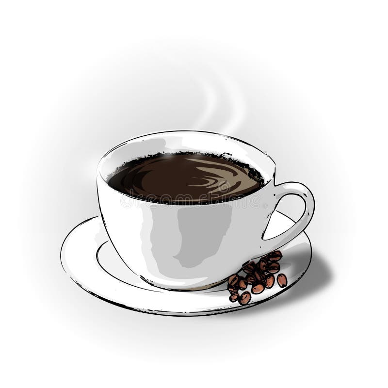A cup of coffee  stock image Illustration of rest pause  