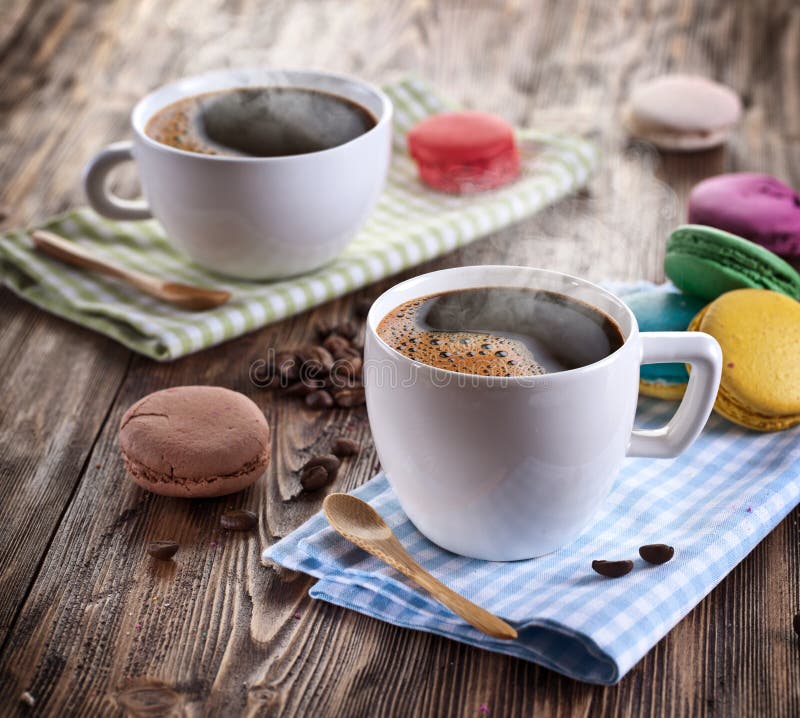 Cup of Tea with French Macaron Stock Photo Image of french, cake