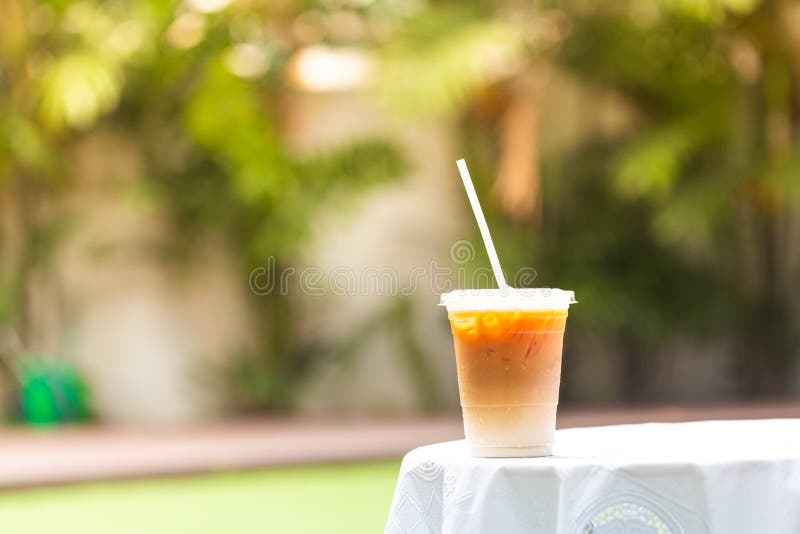 The cup of coffee iced Late stock photos