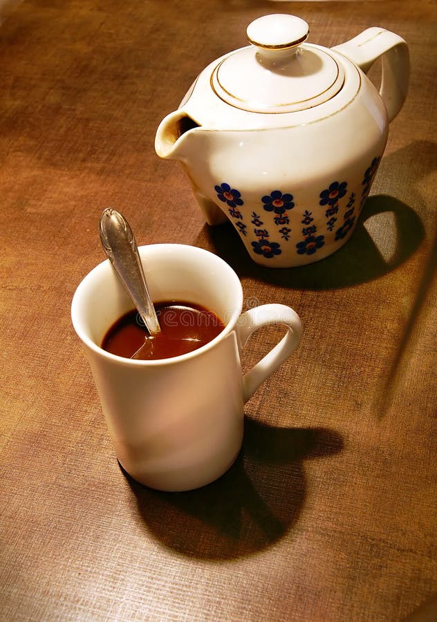 Cup and Coffee Pot stock image. Image of pursuit, residential 22663133