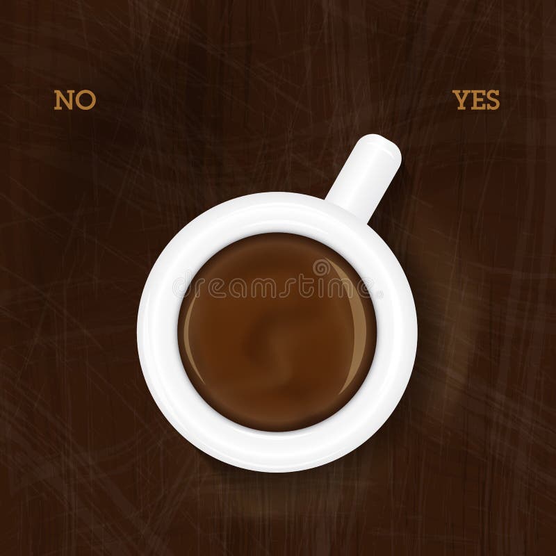 Cup of Coffee Showing Yes stock vector. Illustration of natural 92013654