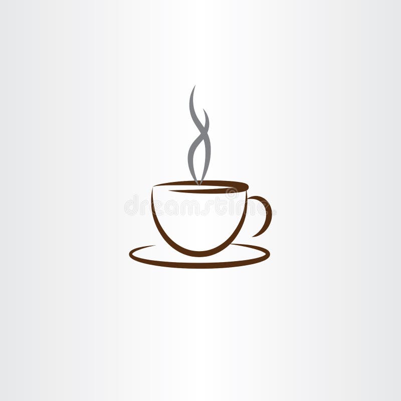 Cup of coffee with smoke icon illustration stock illustration