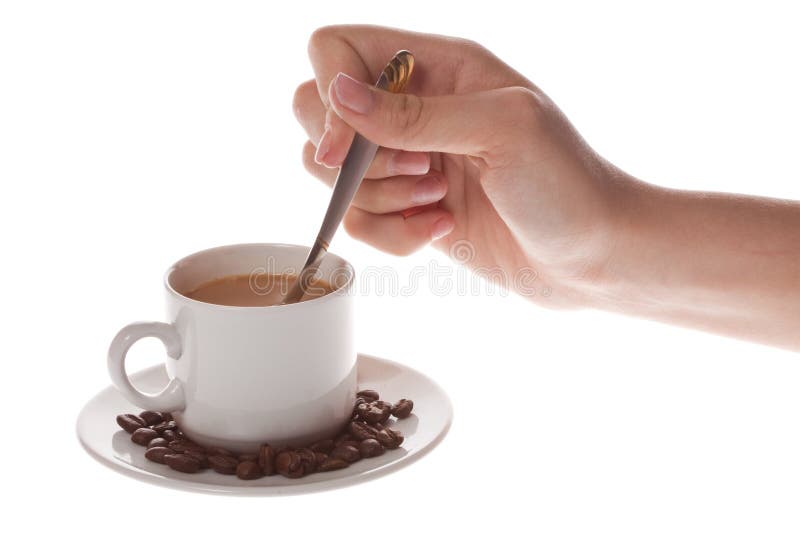 Cup Of Coffee With Spoon Stock Images Image 13089304
