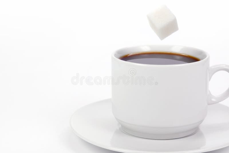 Cup of coffee with sugar stock image. Image of coffeecup 8147629