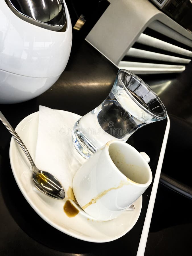 Cup of Coffee with Water Glass Stock Image Image of fresh, cafe