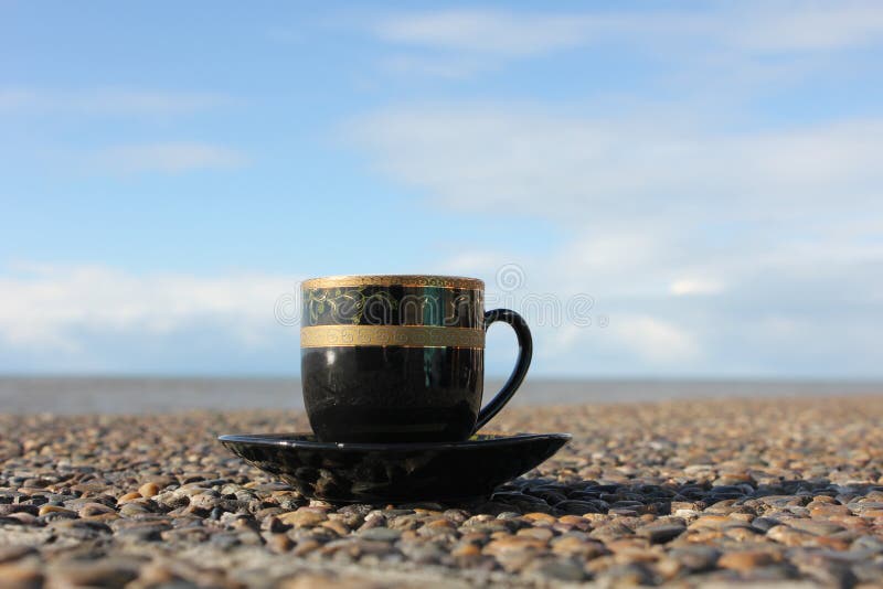 Cup of Coffee on the Waterfront Stock Photo Image of coffee, europe