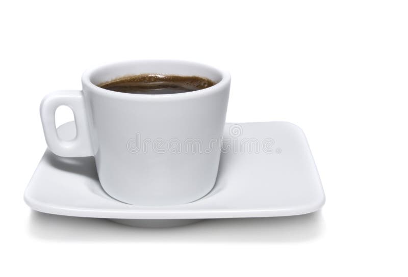 Cup of coffee on a white background