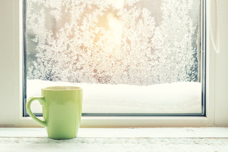 Cup Of Coffee On The Window Sill