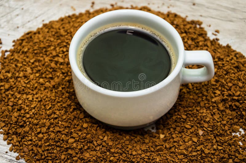 A Cup of Black Coffee. View from Above Stock Image Image of morning