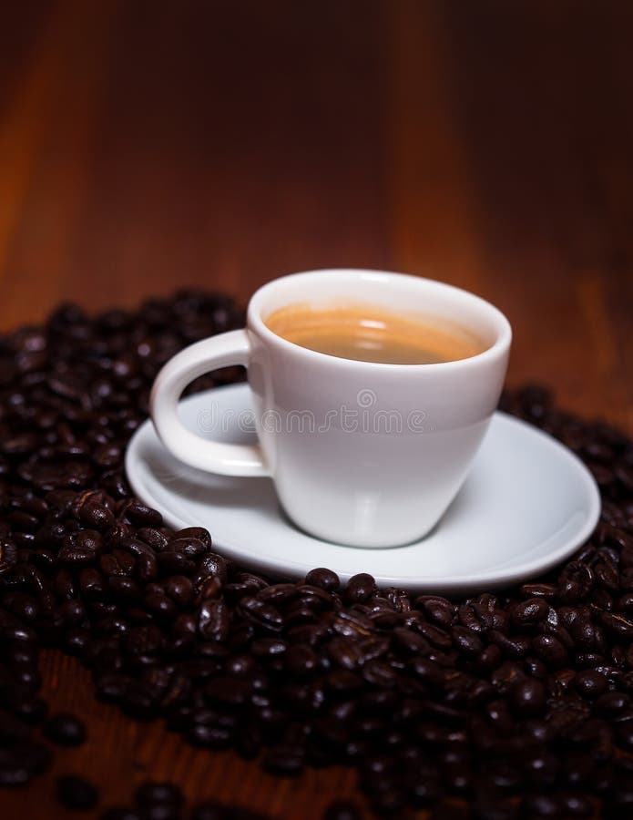 Composition with Cup of Nescafe Coffee Beans Editorial Stock Photo