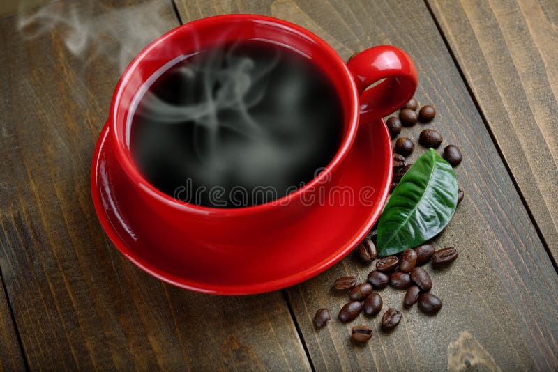 Cup of fresh coffee royalty free stock photo