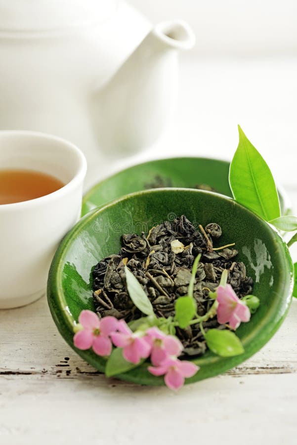 Cup of Fresh Tea, Fresh Tea Leaves Stock Photo Image of teacup