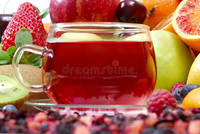 Cup of fruit tea