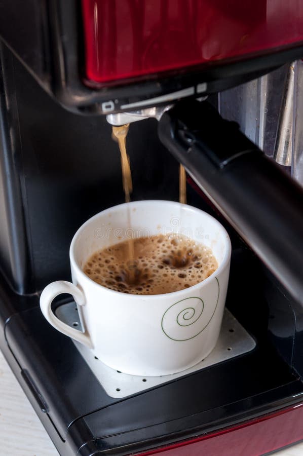 Cup Full Coffee Coffee Falling Espresso Machine Stock Photos Free & RoyaltyFree Stock Photos