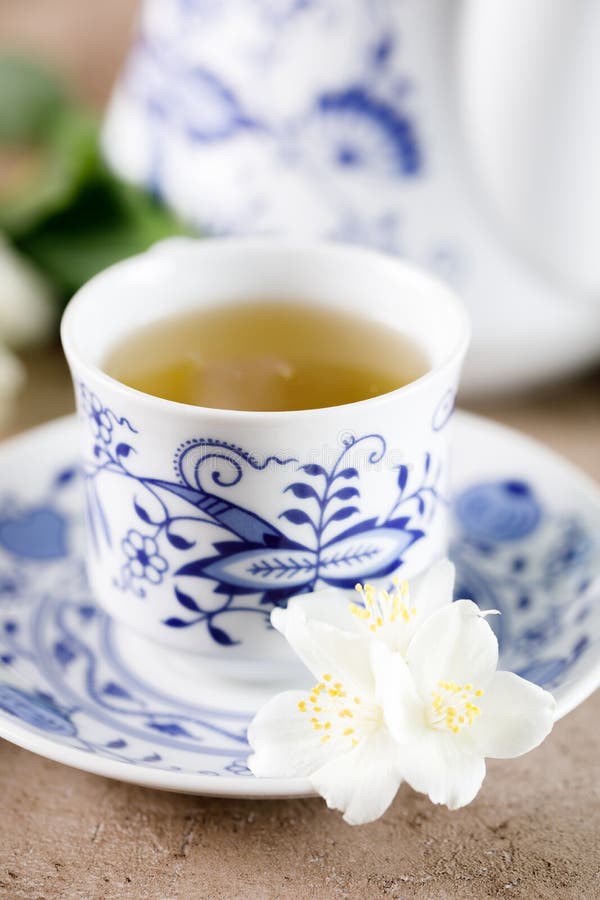 A Cup of Green Tea with a Taste of Jasmine. Stock Image Image of