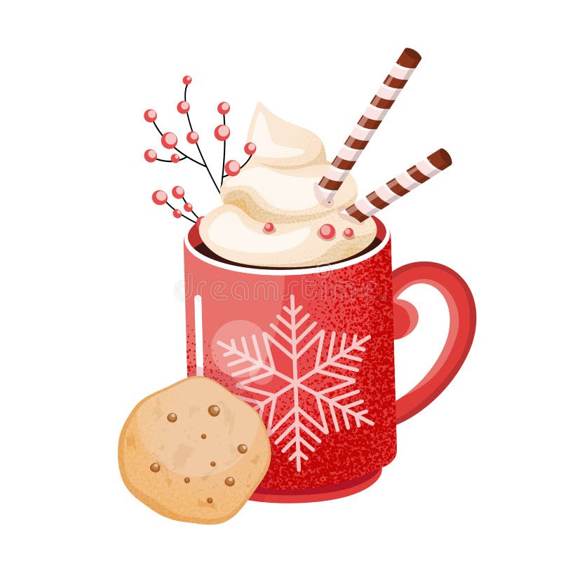 Winter Drink Set Hot Chocolate Coffee Cocoa Thermos Stock Illustration -  Download Image Now - iStock
