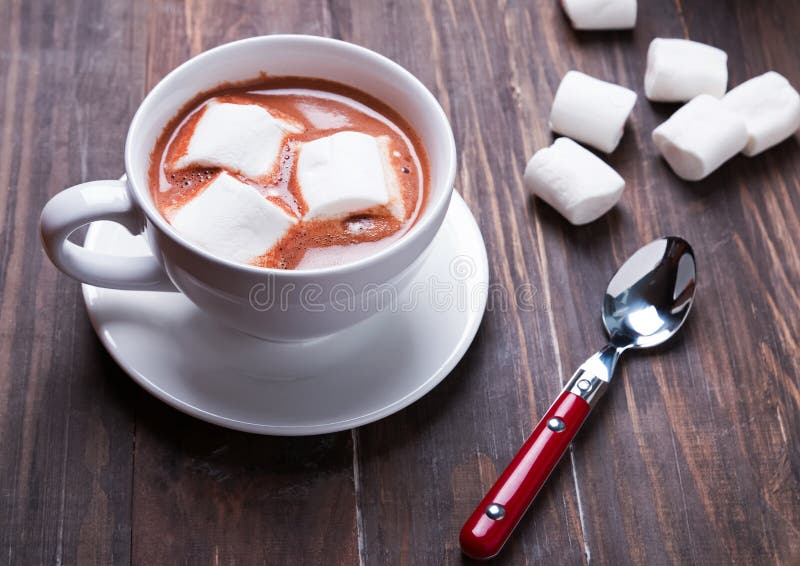 Cup of Hot Cocoa with Marshmallows Stock Photo - Image of christmas ...