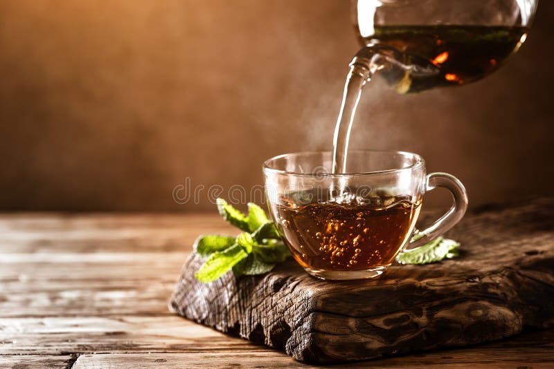 Cup of hot tea stock photo. Image of breakfast, restaurant 205188218